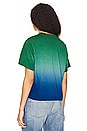 view 3 of 4 Hester Ombre Crop Boxy Tee in Algae