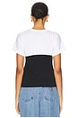 view 3 of 4 Kinsley Contrast Sweetheart Tee in Black And White