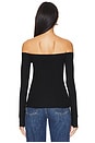 view 3 of 4 Lanny Off Shoulder Long Sleeve Top Double Layered Top in Black