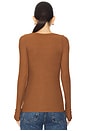 view 3 of 4 Leonard Long Sleeve Scoop Neck W/ Thumbhole Top in Camel