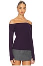 view 2 of 4 Lanny Off Shoulder Long Sleeve Top in Deep Amethyst