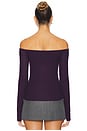 view 3 of 4 Lanny Off Shoulder Long Sleeve Top in Deep Amethyst