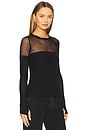 view 2 of 4 Herbert 1/2 Lace Top in Black
