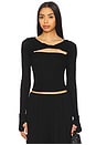 view 1 of 4 Azura Knotted Neck Top in Black