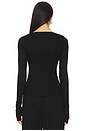 view 3 of 4 Azura Knotted Neck Top in Black
