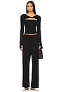 view 4 of 4 Azura Knotted Neck Top in Black