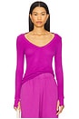 view 1 of 4 Otis V Neck Top in Berry Burst