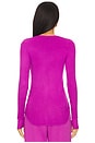 view 3 of 4 Otis V Neck Top in Berry Burst
