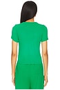 view 3 of 4 Rhea Short Sleeve Fitted Top in Chartreuse