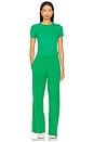 view 4 of 4 Rhea Short Sleeve Fitted Top in Chartreuse