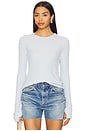 view 1 of 4 Axl Crop Fitted Top in Ice Blue