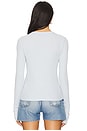 view 3 of 4 Axl Crop Fitted Top in Ice Blue