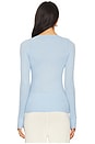 view 3 of 4 Maeve Long Sleeve Scoop Neck Top in Cerulean