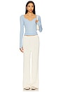 view 4 of 4 Maeve Long Sleeve Scoop Neck Top in Cerulean