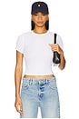view 1 of 4 Rhea Short Sleeve Fitted Top in White