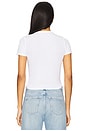 view 3 of 4 Rhea Short Sleeve Fitted Top in White