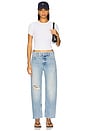 view 4 of 4 Rhea Short Sleeve Fitted Top in White