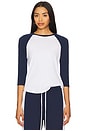 view 1 of 4 Katya Raglan 3/4 Sleeve Tee in Astral Navy