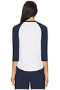 view 3 of 4 Katya Raglan 3/4 Sleeve Tee in Astral Navy