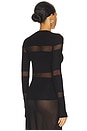 view 3 of 4 Vex Long Sleeve Fitted Top in Black