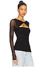 view 2 of 4 Velo Knotted Neck Top in Black