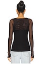 view 3 of 4 Velo Knotted Neck Top in Black
