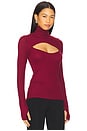 view 2 of 4 Cade Long Sleeve Turtleneck Top in Berry Wine