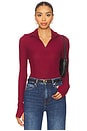 view 1 of 4 Jove Long Sleeve Half Zip Top in Berry Wine