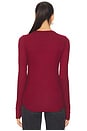 view 3 of 4 Alick Long Sleeve Fitted Top in Berry Wine