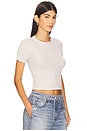 view 2 of 4 Rhea Short Sleeve Fitted Top in Cloud