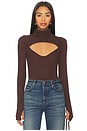 view 1 of 4 Cade Long Sleeve Top Turtle Neck Top in Dark Brown