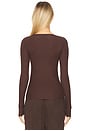 view 3 of 4 Vesca Snap Front Tee in Dark Brown