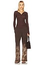view 4 of 4 Vesca Snap Front Tee in Dark Brown