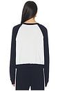 view 3 of 4 Siri Colorblock Raglan Pullover Top in Milk & Navy