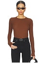 view 1 of 4 Alick Longsleeve Fitted Top in Cinnamon