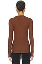 view 3 of 4 Alick Longsleeve Fitted Top in Cinnamon