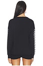 view 4 of 5 Keegan Longsleeve Drop Shoulder Crop Tee in Black