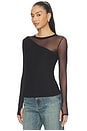 view 3 of 5 Solita Long Sleeve Asymmetrical Top in Black