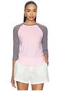 view 1 of 4 CAMISETA DE MANGA RAGLÁN 3/4 KATYA in Baby Pink & Grey