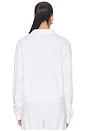 view 3 of 4 Kyson Drop Shoulder Crop Polo in White