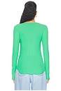 view 3 of 4 Otis Long Sleeve Fitted V-neck in Island Green