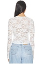 view 3 of 4 Vesca Lace Snap Front Long Sleeve in White