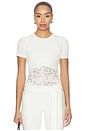 view 1 of 5 Ember Rib Lace Shortsleeve Tee in White