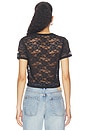 view 3 of 5 Tyrique Shortsleeve Crop Baby Tee in Black