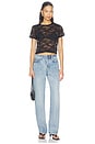 view 4 of 5 Tyrique Shortsleeve Crop Baby Tee in Black