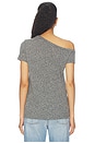 view 4 of 4 CAMISETA ASIMÉTRICA CON ESCOTE EN V Y ABERTURA EN FORMA DE OJO DE CERRADURA BRAWLEY  in Heather Grey