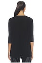 view 4 of 4 Dylan 3/4 Sleeve Draped V-neck in Black