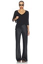 view 5 of 4 Dylan 3/4 Sleeve Draped V-neck in Black
