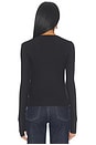 view 4 of 4 Keplin Fitted Longsleeve With Cutout Double Line in Black