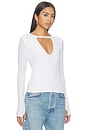 view 2 of 4 Keplin Fitted Longsleeve With Cutout Double Line in White